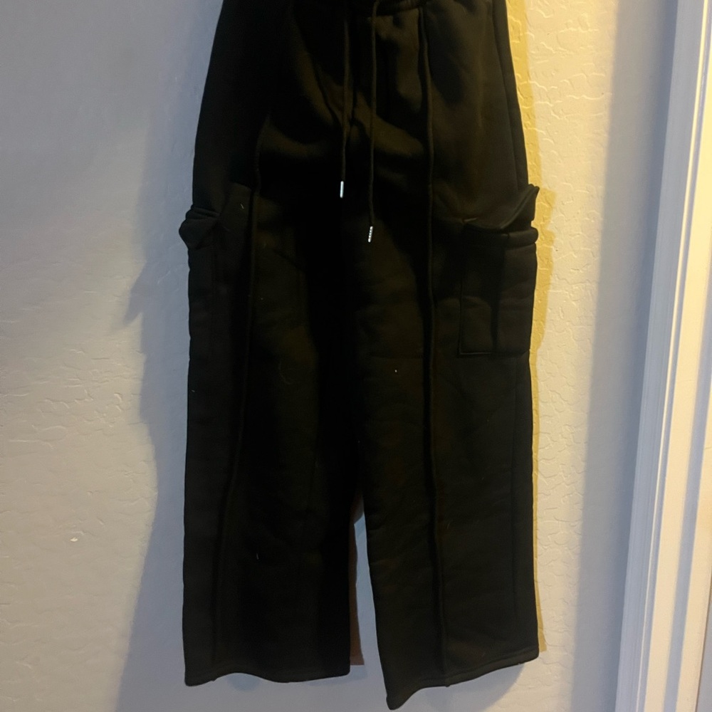 SHEIN Black Cargo Pants Casual Style